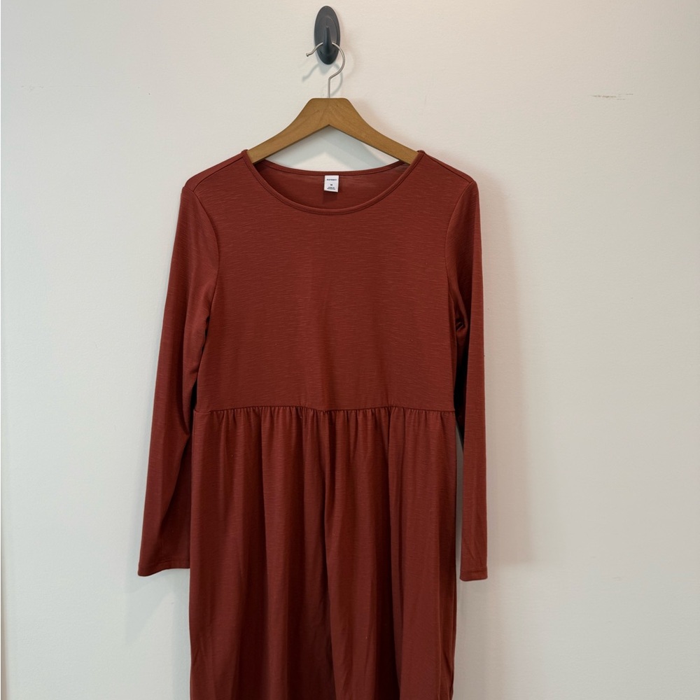 Old Navy Rust Long Sleeve Dress